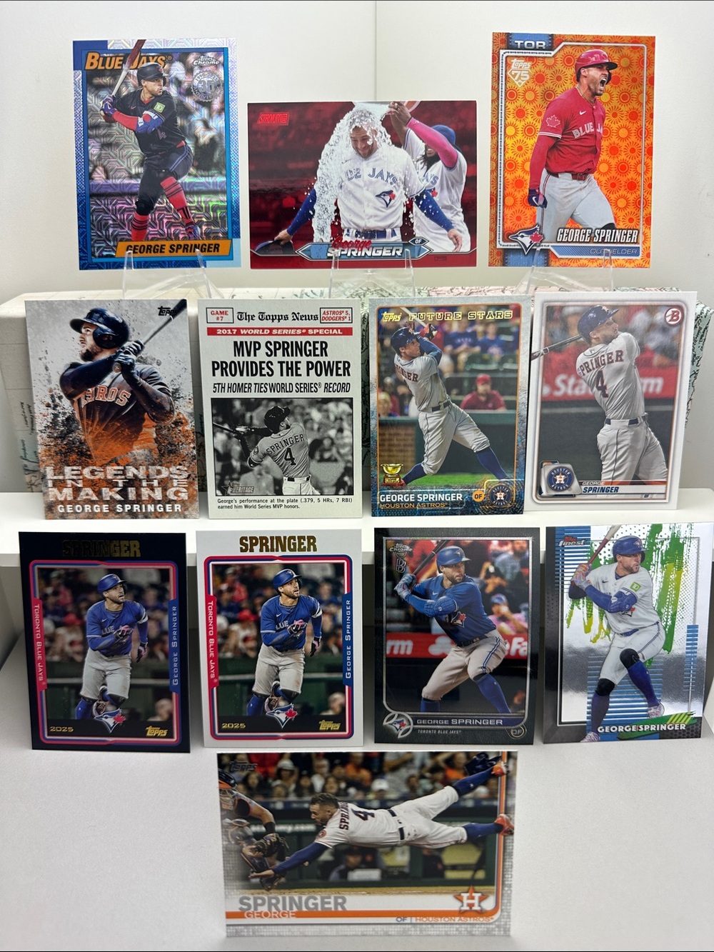 George Springer lot of 12 (Blue Jays, Astros)